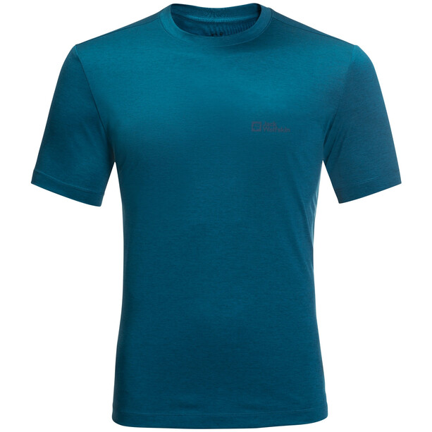 Jack Wolfskin Hiking Koszulka S/S Mężczyźni, niebieski