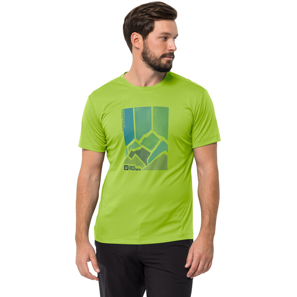 Jack Wolfskin Peak Graphic Koszulka Mężczyźni, zielony