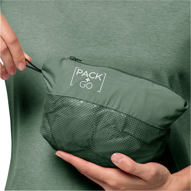 Jack Wolfskin Pack & Go Shell Giacca Donna, verde
