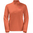 Jack Wolfskin Taunus Langarm Shirt mit 1/2 Reißverschluss Damen orange