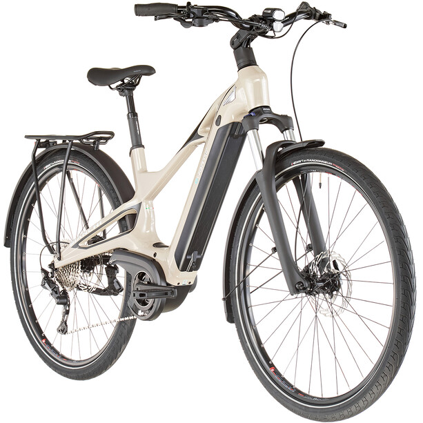 Bianchi E-Vertic T-Type Step-Through Deore Mujer, beige