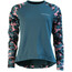 Zimtstern Braapz Camiseta manga larga Mujer, Azul petróleo/rosa