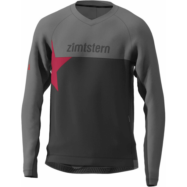 Zimtstern Bulletz Camiseta manga larga Hombre, negro/gris