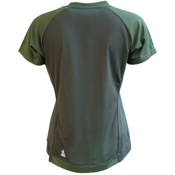 Zimtstern PureFlowz Camiseta SS Mujer, Oliva/verde