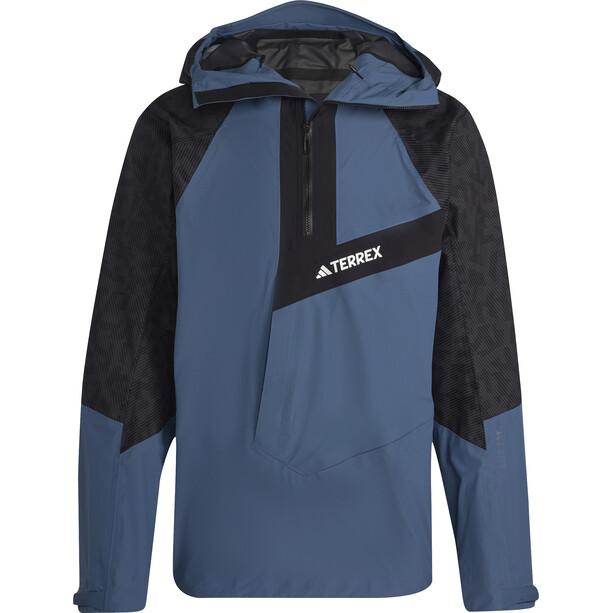 adidas TERREX TRK Primeknit Rain Jacket Men, bleu/noir