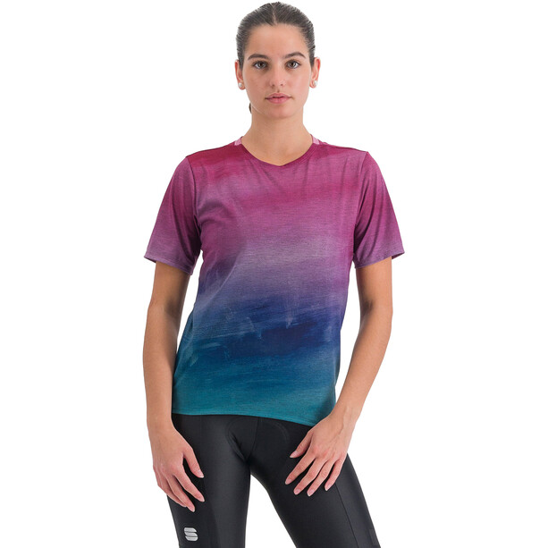 Sportful Flow Giara T-shirt Damer, blå/pink
