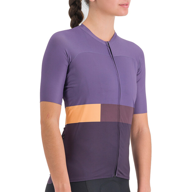 Sportful Snap Koszulka rowerowa z zamkiem błyskawicznym Kobiety, fioletowy