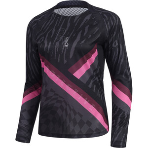 Protective P-So Fly LS Jersey Women, musta/vaaleanpunainen musta/vaaleanpunainen