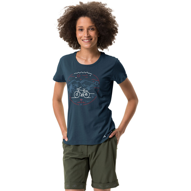 VAUDE Cyclist V Camiseta Mujer, azul