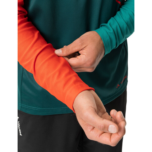 VAUDE Moab VI LS T-Shirt Mężczyźni, zielony/pomarańczowy