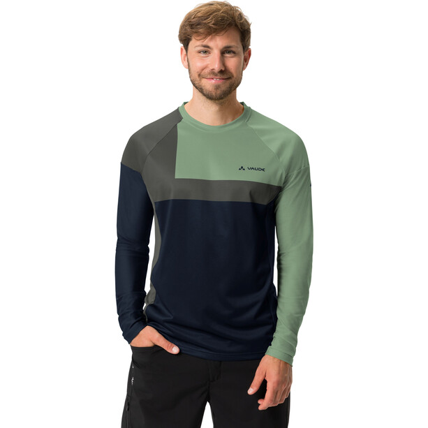 VAUDE Moab VI Langarm T-Shirt Herren blau/grün