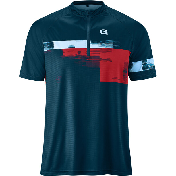 Gonso Avisio Camiseta de ciclismo Half-Zip SS Hombre, azul
