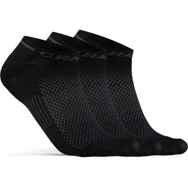 Craft Core Dry Shaftless Socks 3 Pairs, zwart