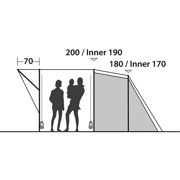 Easy Camp Edendale 600 Tunnel Tent, gris/bleu