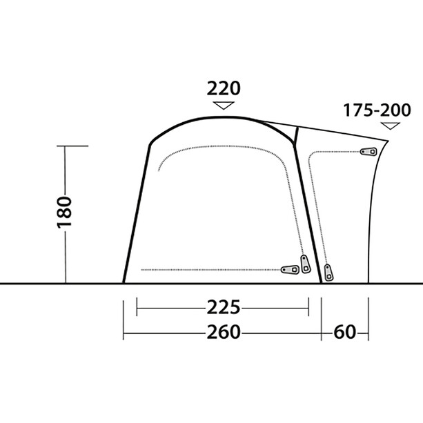 Outwell Milestone Lux Tenda da sole per camper, nero/grigio