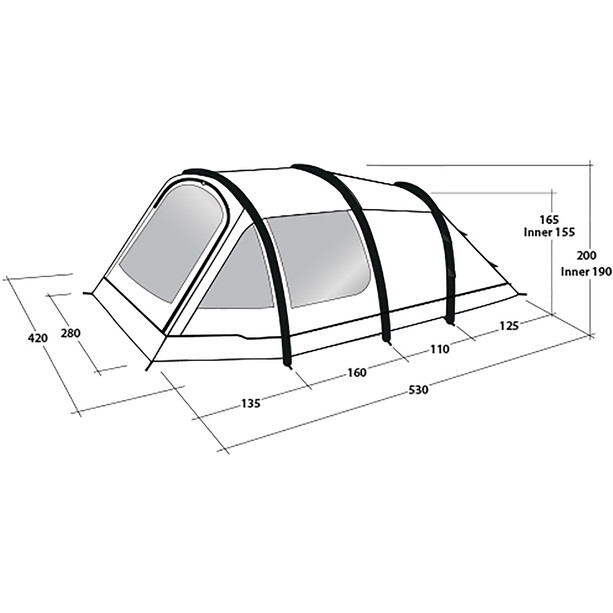 Outwell Starhill 6A Tent, niebieski/szary