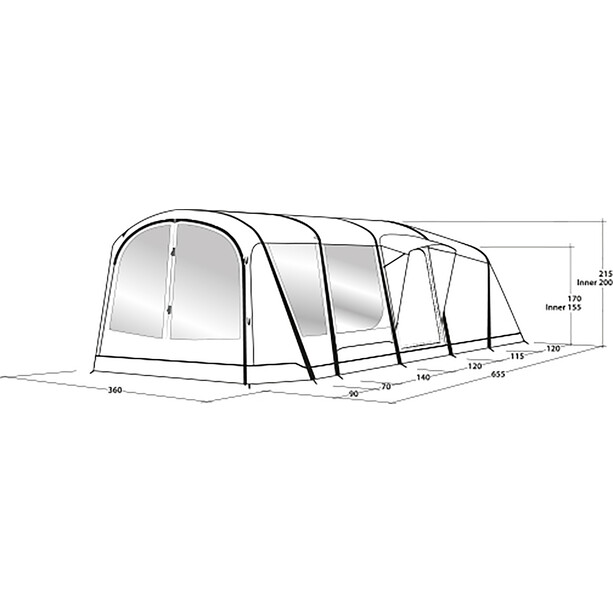 Outwell Sundale 5PA Tent Grønn/Grå