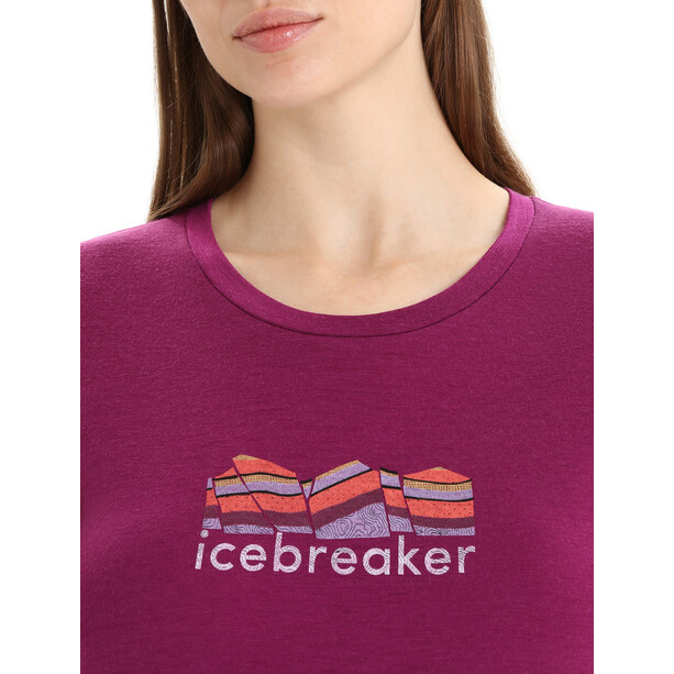 Icebreaker Tech Lite II Mountain Geology SS Tee Dames, violet