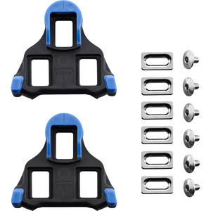 Shimano SM-SH12 Schoenplaten Set voor SPD-SL pedalen, zwart/blauw zwart/blauw