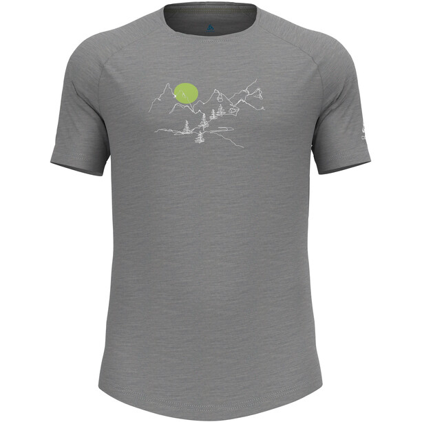 Odlo Ascent PW 130 Landscape T-shirt met ronde hals Heren, grijs