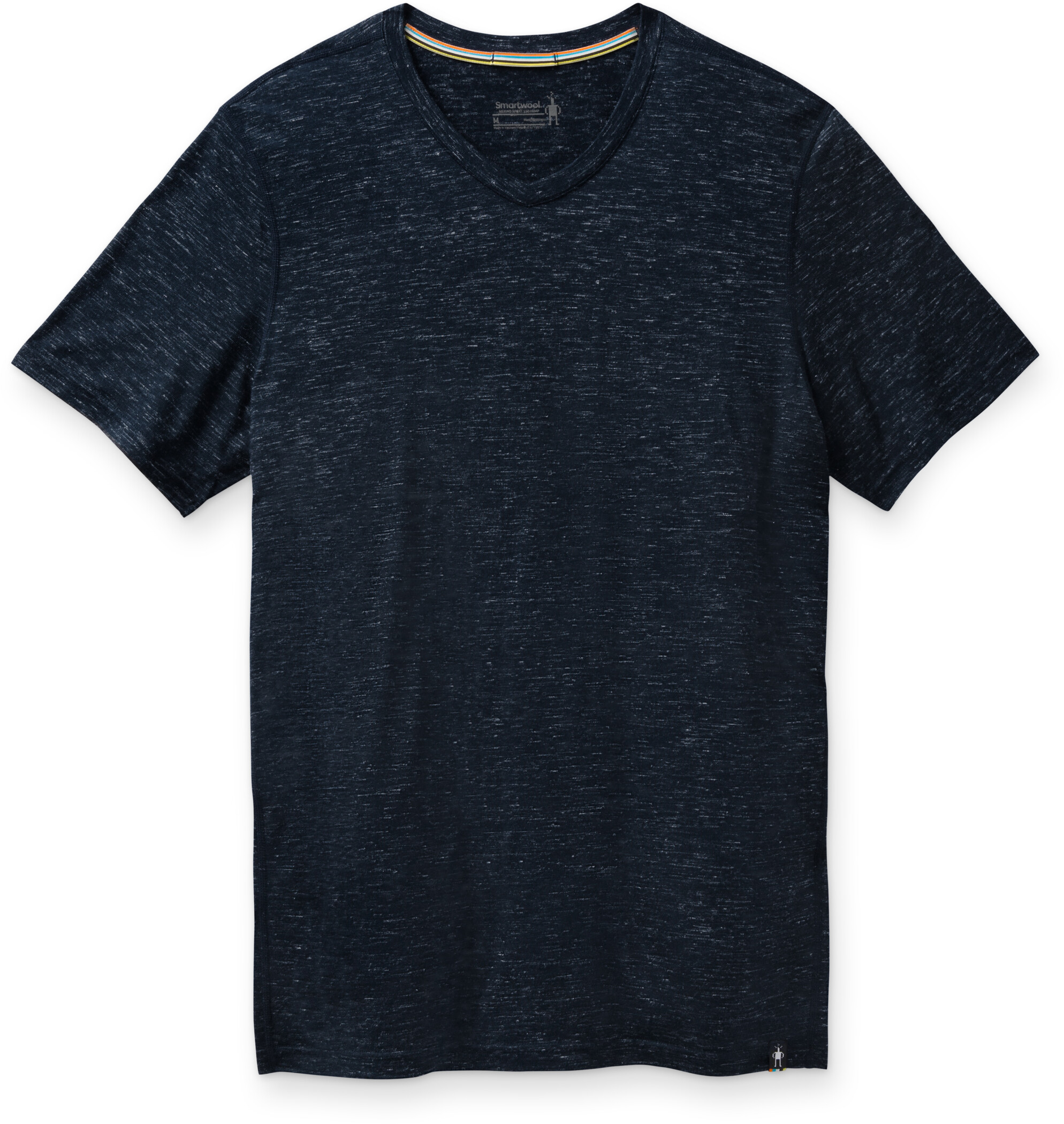 Smartwool Merino Hemp Blend Kurzarm Shirt mit V-Ausschnitt Herren blau