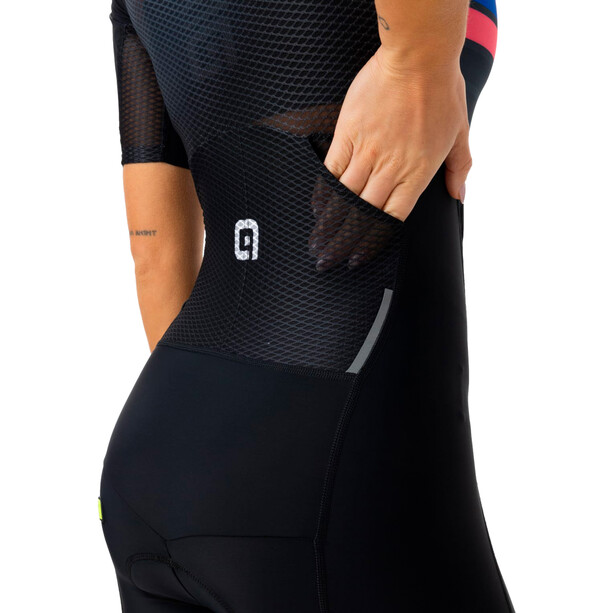 Alé Cycling Triathlon Trigger Kurzarm Skinsuit Damen schwarz