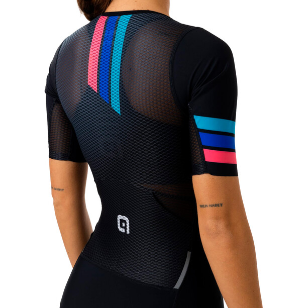 Alé Cycling Triathlon Trigger Kurzarm Skinsuit Damen schwarz