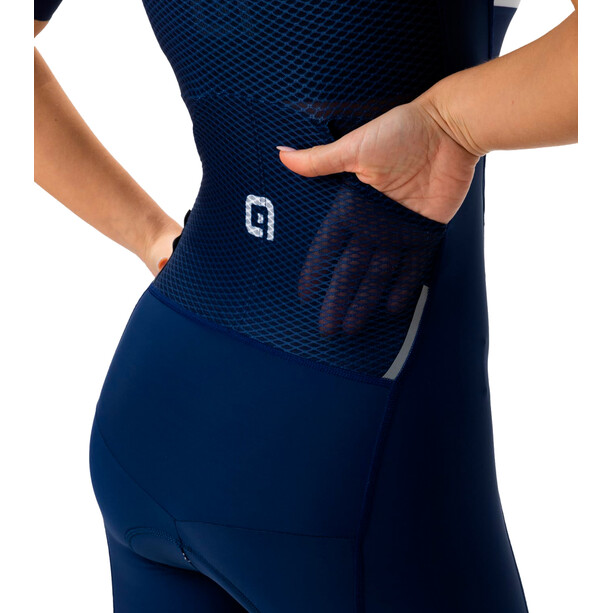 Alé Cycling Triathlon Trigger Kurzarm Skinsuit Damen blau