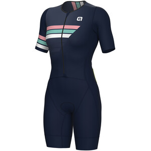 Alé Cycling Triathlon Trigger Kurzarm Skinsuit Damen blau blau