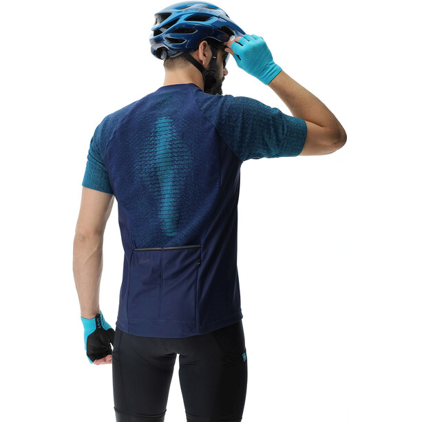 UYN Grit OW Biking Short Sleeve Shirt Men midnight blue/peacock