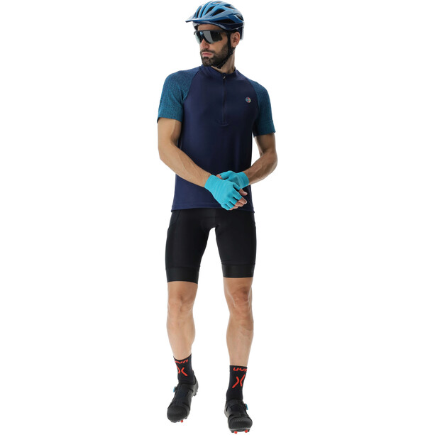 UYN Grit OW Biking Short Sleeve Shirt Men midnight blue/peacock