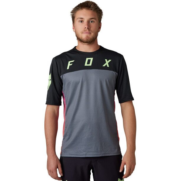 Fox Defend CEKT Koszulka SS Mężczyźni, czarny/szary