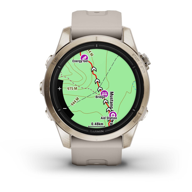 Garmin Epix Pro Gen2 Sapphire Smartwatch 42mm mit QuickFit Uhrband 20mm beige