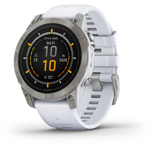 Garmin Epix Pro Gen2 Sapphire Smartwatch 47mm Titan mit QuickFit Uhrband 22mm grau/weiß grau/weiß