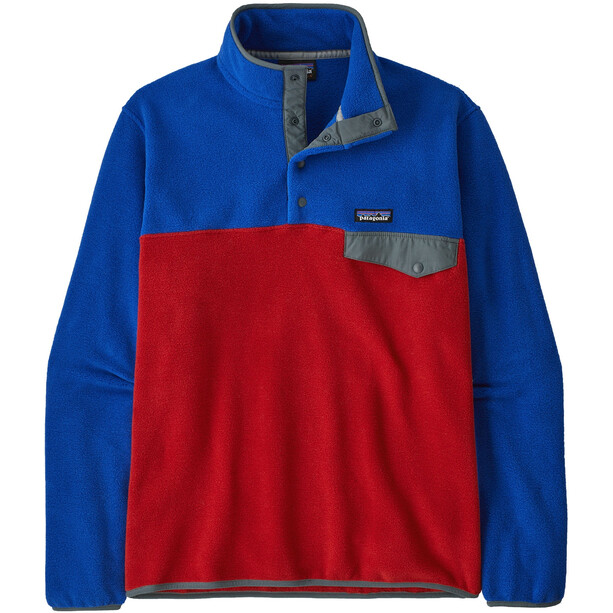 Patagonia Lightweight Synchilla Snap-T Pullover Herren blau/rot