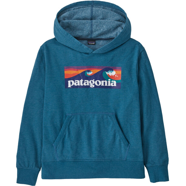 Patagonia Lightweight Graphic Felpa Con Cappuccio Ragazzo, blu