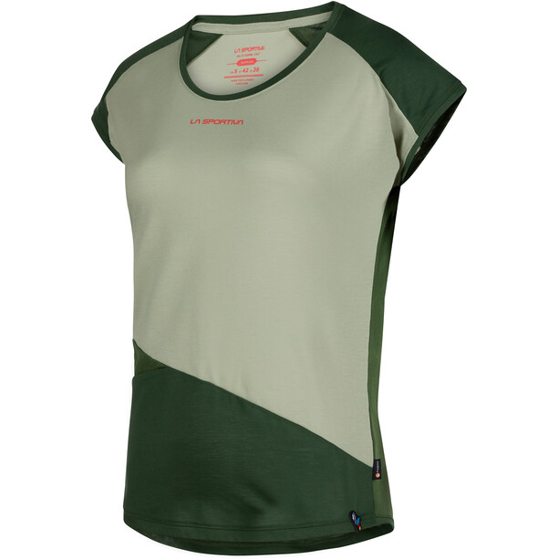 La Sportiva Hold T-shirt Dames, beige/groen