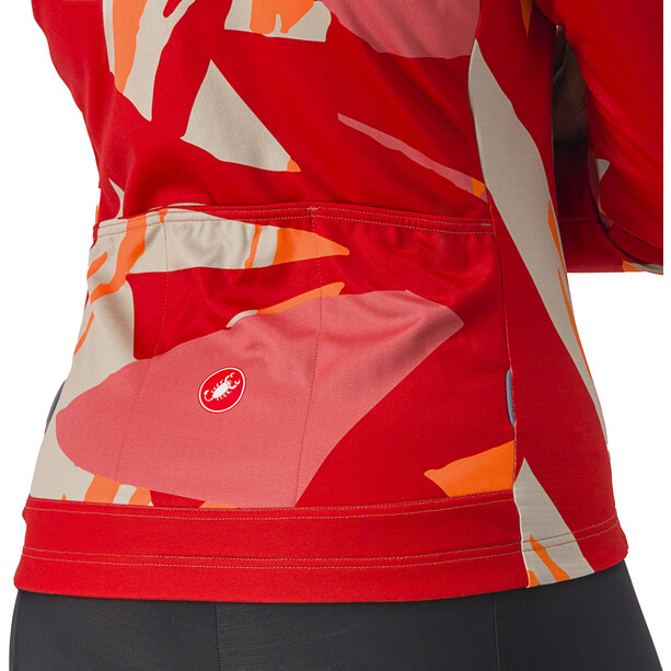 Castelli Tropicale Koszulka rowerowa z długim rękawem Kobiety, czerwony