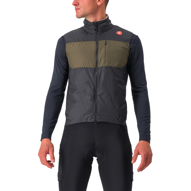 Castelli Unlimited Puffy Chaleco Hombre, gris/negro