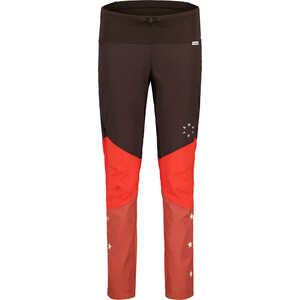 Maloja NaninaM. Pantaloni Nordic Hybrid Softshell Donna, marrone/rosso marrone/rosso