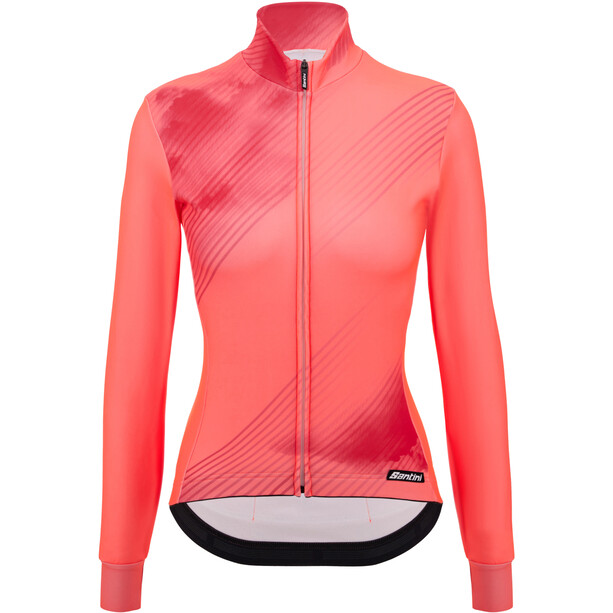 Santini Pure Dye Thermische jersey Dames, rood