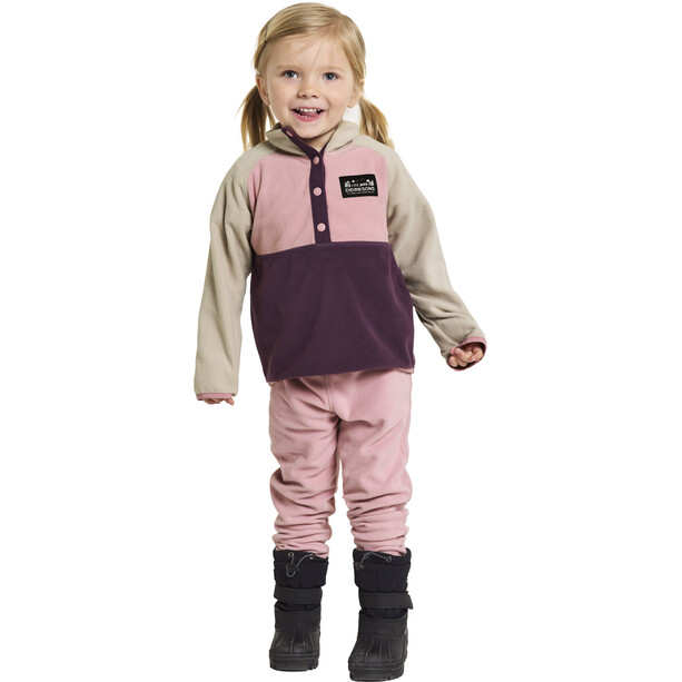 DIDRIKSONS Monte Half Buttoned Jacket Kids, różowy/beżowy