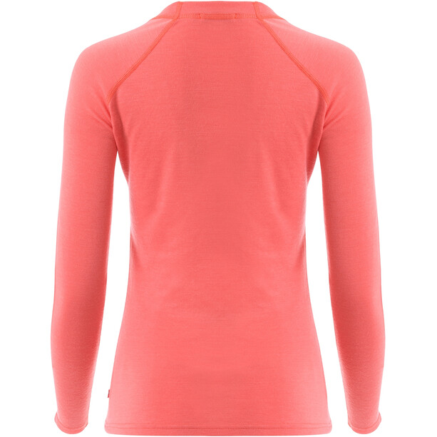Aclima WarmWool Crew Neck Shirt Women spiced coral