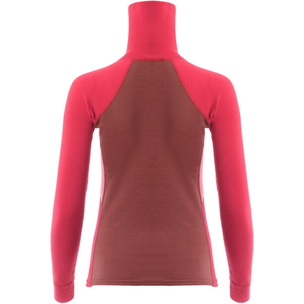 Aclima WarmWool Polo Shirt Women jester red/spiced apple/spiced coral