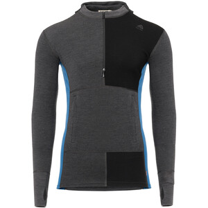 Aclima WarmWool Zipped Hood Sweater Men, gris/noir gris/noir