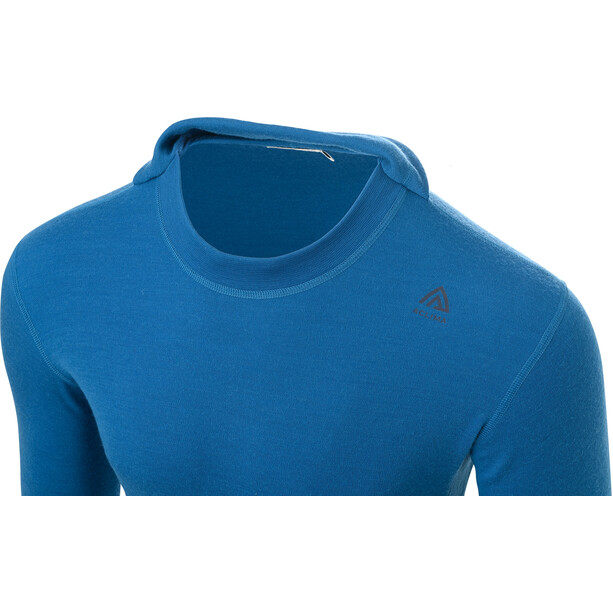 Aclima WarmWool V2 Hood Sweater Men, bleu