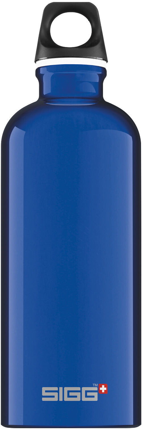 Feelino 800ml Metall-Trinkflasche DUNKELBLAU mit Karabinerhaken Nr.127 