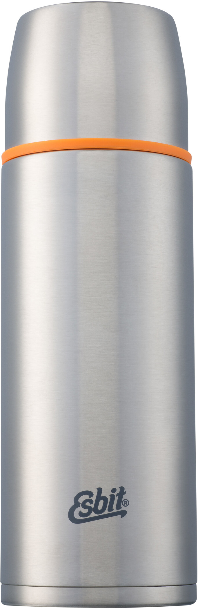 Isolierflasche EASY-TAKE 1,0 Ltr Silver Edelstahl Thermoskanne Outdoor Ausgießer 