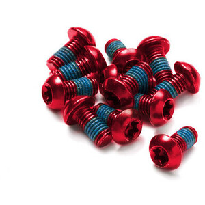 Reverse Disc Rotor Bolt Set 12 Pieces red