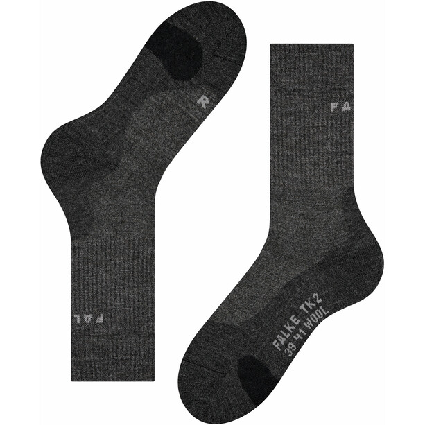 Falke TK2 Wool Trekking Socken Damen grau